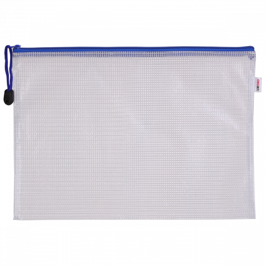 Deli W5654 PVC Mesh A4 Size Zip Bag, Assorted Color