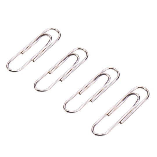 Deli W0025 Silver Paper Clips, 29mm, Silver