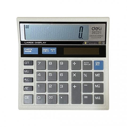 Deli W39231N 12 Digit, 120 Check Calculator, White