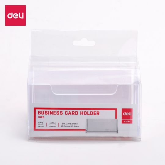 Deli W7623 Business Card Holder, Transparent