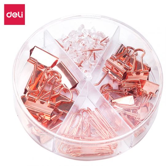 Deli W78553 Desk Accessories, Rose Gold