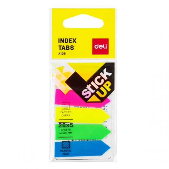 Deli WA10602 Index Tabs (Assorted, Pack of 1)