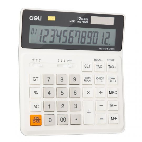 Deli WM01010 Desktop Calculator (White, Pack of 1)